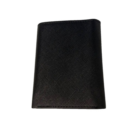 New Unisex Black Compact Snap Wallet - Picture 3 of 5